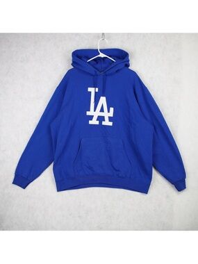 Vintage Genuine Merchandise MLB Los Angeles Dodgers Baseball Hoodie Mens XL Blue